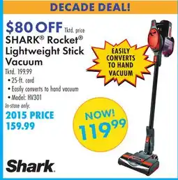 Boscov's SHARK Rocket Lightweight Stick Vacuum offer