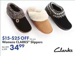 Boscov's Womens CLARKS Slippers offer