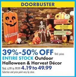 Boscov's ENTIRE STOCK Outdoor Halloween & Harvest Décor offer