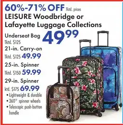 Boscov's LEISURE Woodbridge or Lafayette Luggage Collections offer