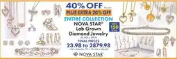 Boscov's NOVA STAR Lab Grown Diamond Jewelry offer