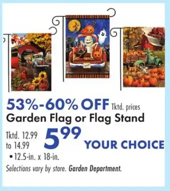 Boscov's Garden Flag or Flag Stand offer
