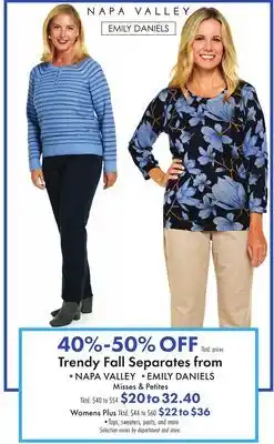 Boscov's Trendy Fall Separates from offer