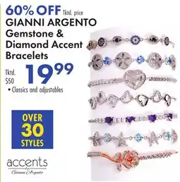 Boscov's GIANNI ARGENTO Gemstone & Diamond Accent Bracelets offer