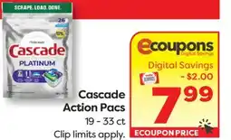 Weis Markets Cascade Action Pacs offer