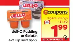 Weis Markets Jell-O Pudding or Gelatin offer