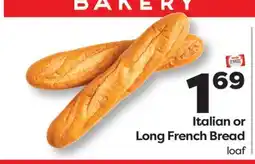 Weis Markets Italian or Long French Bread offer