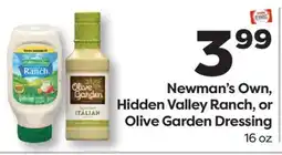 Weis Markets Newman's Own, Hidden Valley Ranch, or Olive Garden Dressing offer