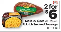 Weis Markets Main St. Sides 20-24 oz Eckrich Smoked Sausage 13-14 oz offer