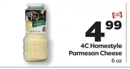 Weis Markets 4C Homestyle Parmesan Cheese offer