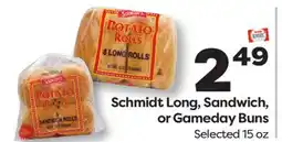 Weis Markets Schmidt Long, Sandwich, or Gameday Buns offer