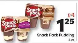Weis Markets Snack Pack Pudding offer