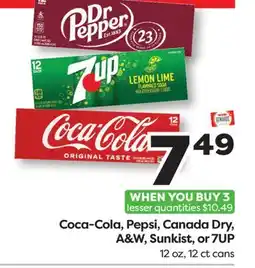Weis Markets Coca-Cola, Pepsi, Canada Dry, A&W, Sunkist, or 7UP offer