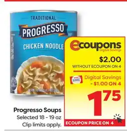 Weis Markets Progresso Soups offer