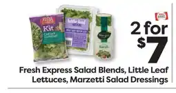 Weis Markets Fresh Express Salad Blends, Little Leaf Lettuces, Marzetti Salad Dressings offer
