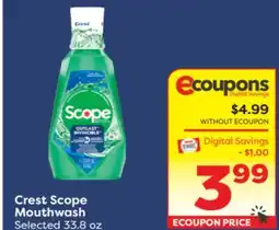 Weis Markets Crest Scope Mouthwash offer