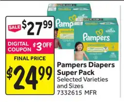 Stop&Shop Pampers Diapers Super Pack offer