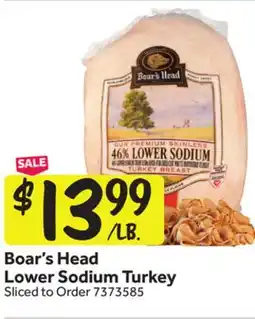 Stop&Shop Boar's Head Lower Sodium Turkey offer