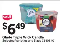 Stop&Shop Glade Triple Wick Candle offer
