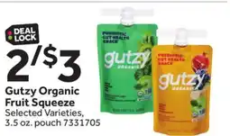 Stop&Shop Gutzy Organic Fruit Squeeze offer