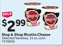 Stop&Shop Stop & Shop Ricotta Cheese offer