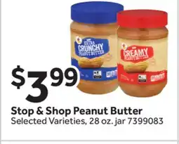 Stop&Shop Stop & Shop Peanut Butter offer