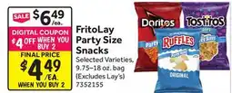 Stop&Shop FritoLay Party Size Snacks offer
