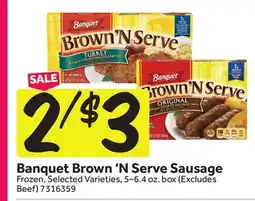 Stop&Shop Banquet Brown'N Serve Sausage offer