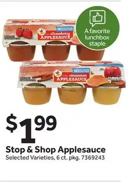 Stop&Shop Stop & Shop Applesauce offer