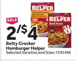 Stop&Shop Betty Crocker Hamburger Helper offer