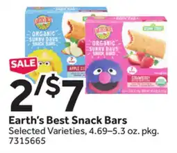 Stop&Shop Earth's Best Snack Bars offer