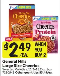 Stop&Shop General Mills Large Size Cheerios offer