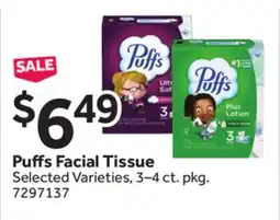 Stop&Shop Puffs Facial Tissue offer
