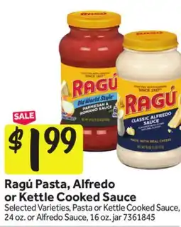 Stop&Shop Ragú Pasta, Alfredo or Kettle Cooked Sauce offer