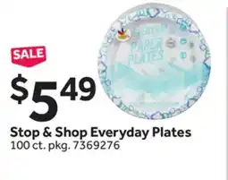Stop&Shop Stop & Shop Everyday Plates offer