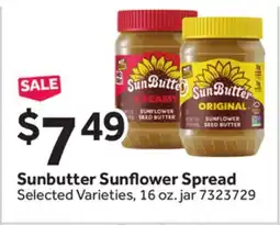 Stop&Shop Sunbutter Sunflower Spread offer