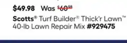 Lowe's Turf Builder Thick'r Lawn 40-lb Lawn Repair Mix offer
