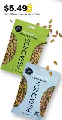 CVS Wonderful pistachios 5.5-6 oz offer