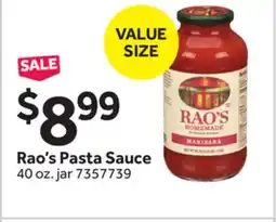Stop&Shop Rao's Pasta Sauce offer