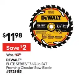 Lowe's ELITE SERIES 7-1/4-in 24T Framing Circular Saw Blade offer