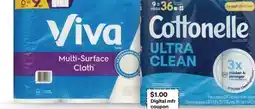 CVS Cottonelle 9 mega roll or Viva 6 single plus rolls offer