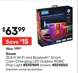 Lowe's 32.8-ft Wi-Fi and Bluetooth Smart Color-Changing LED Outdoor RGBIC Strip Light offer