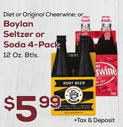 DeCicco & Sons Boylan Seltzer or Soda 4-Pack offer
