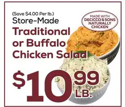 DeCicco & Sons Traditional or Buffalo Chicken Salad offer