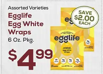 DeCicco & Sons Egglife Egg White Wraps offer