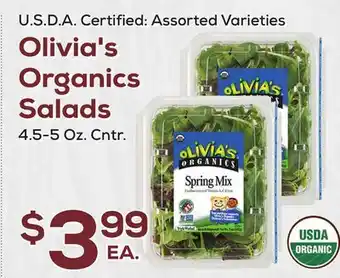DeCicco & Sons Olivia's Organics Salads offer