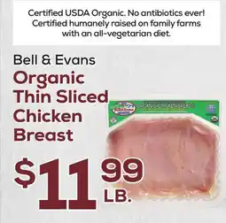 DeCicco & Sons Bell & Evans Organic Thin Sliced Chicken Breast offer