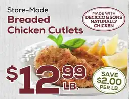 DeCicco & Sons Breaded Chicken Cutlets offer