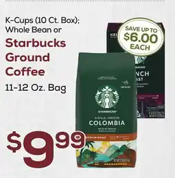 DeCicco & Sons Starbucks Ground Coffee 11-12 Oz. Bag offer