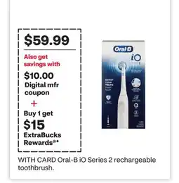 CVS Oral-B iO Series 2 rechargeable toothbrush offer